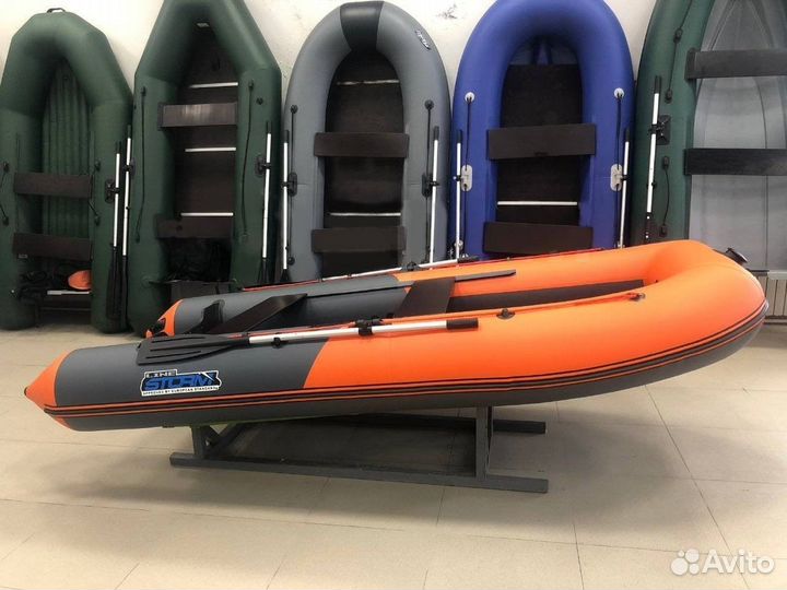 Лодка пвх Stormline Classic Air 400 графит-оранж