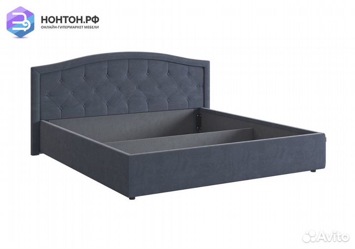 Кровать Верона 2 1.8 м серо-синяя