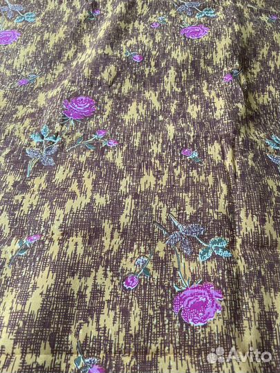 Ткань штапель СССР отрез 6 м хлопок х/б винтаж