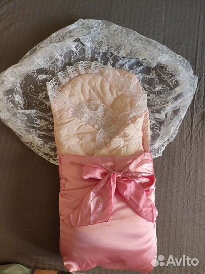 Конверт на выписку и одеяло. весна осень