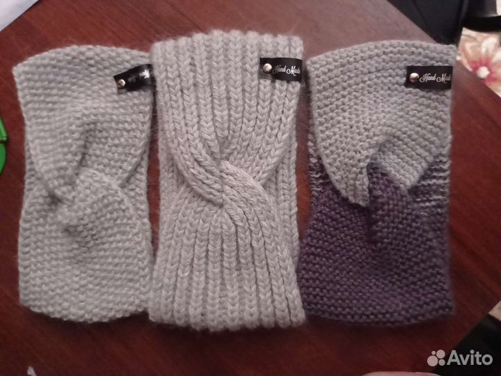 Повязка на голову вязаная