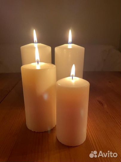 Свечи диаметр 6,5см, высота -21см