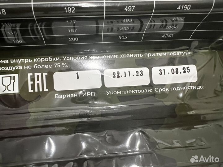 Ирп сухой паек