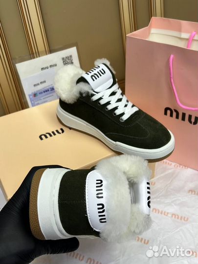 Кроссовки Кеды Miu Miu на меху зима Размер 36-40