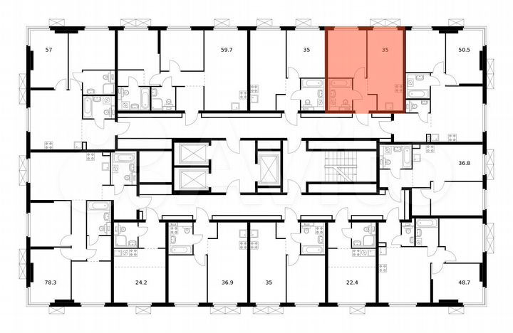 1-к. квартира, 35 м², 16/24 эт.