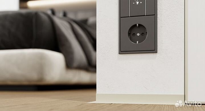 Микроплинтус напольный щелевой анодиров. 2,4 м