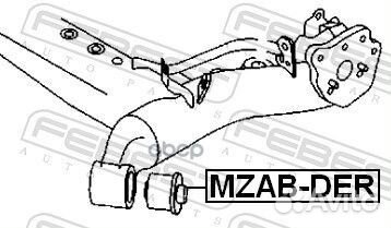 Сайленблок задней балки (mazda 2 DE 2007) febe