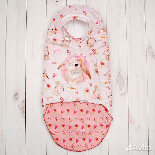 Конверт и Комплект на выписку для девочки 50-62 см