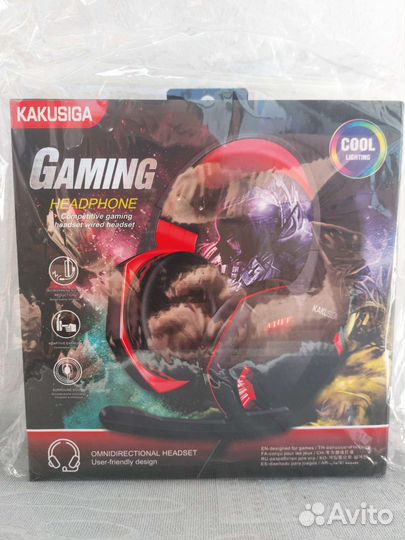 Игровые наушники с микрофоном и подсветкой