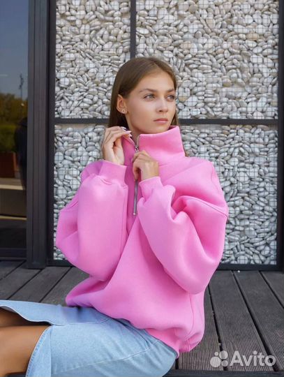 Свитшот оверсайз на молнии