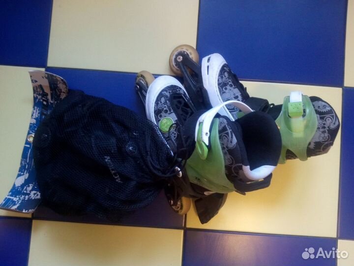 Детские раздвижные роликовые коньки р 30-33