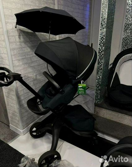 Коляска stokke xplory x black 3 в 1 c isofix