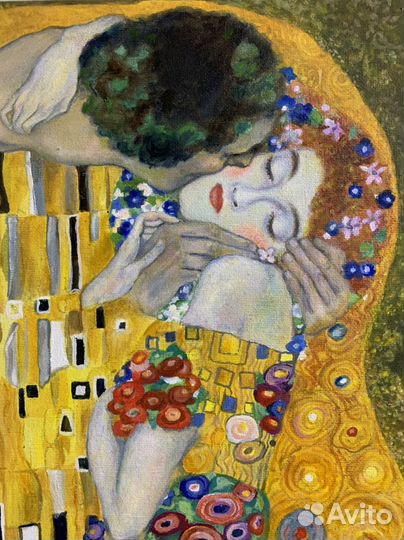 Картина маслом на холсте Поцелуй