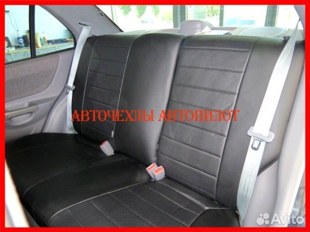 Чехлы Автопилот Hyundai Accent из экокожи чёрные