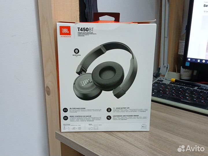 Беспроводная блютус гарнитура JBL T450bt