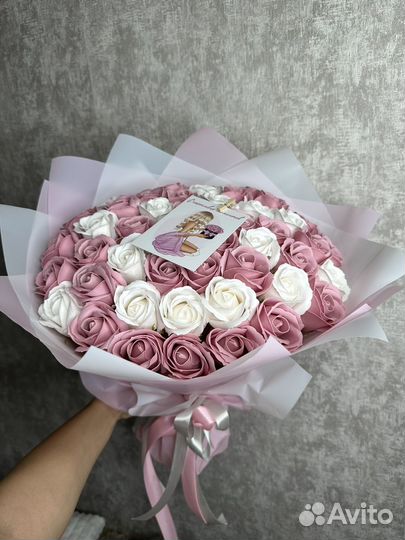 Букет из мыльных роз