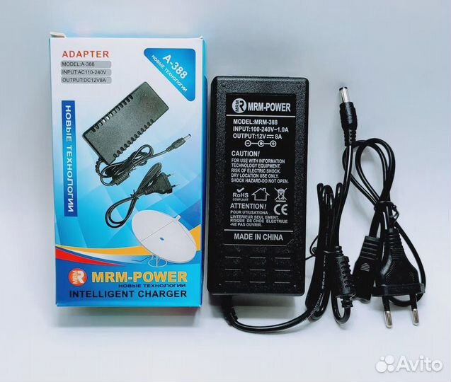 Блок питания 12V8A MRM-power A-388, 5.5x2.5