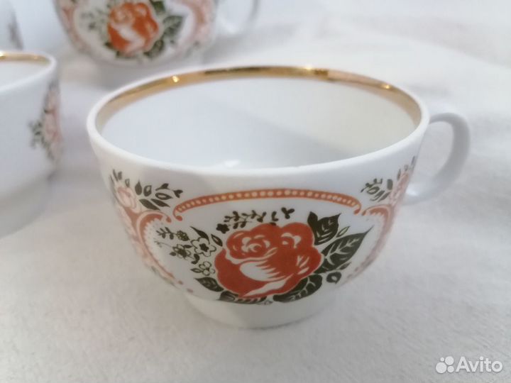 Набор чашек СССР 80-е завод Пролетарий 5 шт