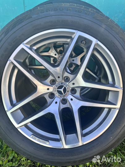 Оригинальные разноширокие колеса на Mers GLC R19