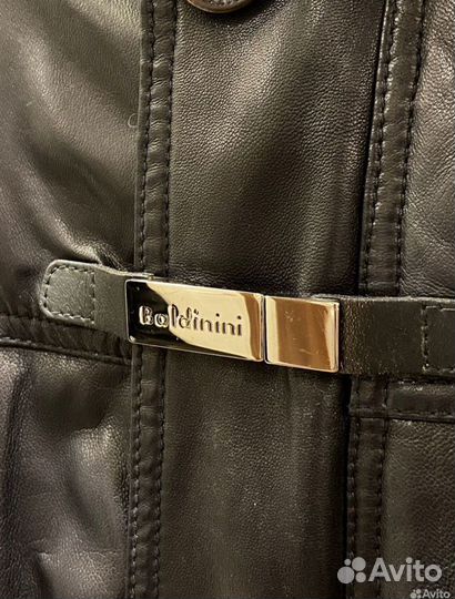 Мужской кожаный пуховик, бренд Baldinini
