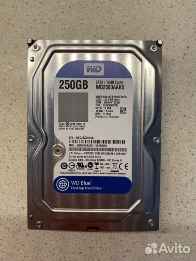 Жесткий диск WD 250 gb