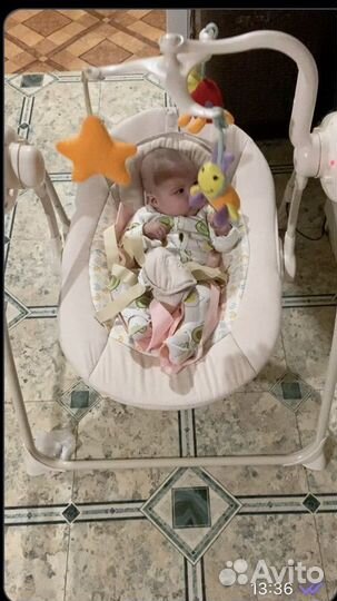 Детские электронные качели для новорожденных