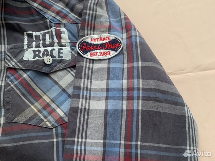 Рубашка для мальчика 12-13 лет с капюшоном