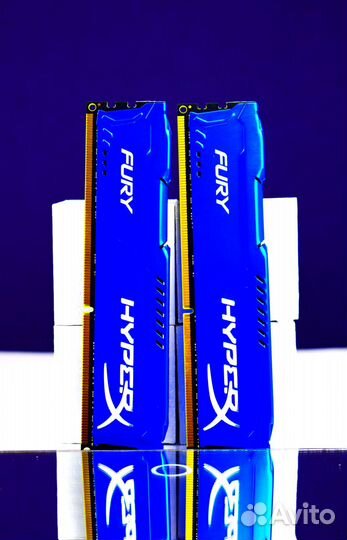 Оп HyperX Fury DDR3 1866 мгц 2*8 гб dimm blue