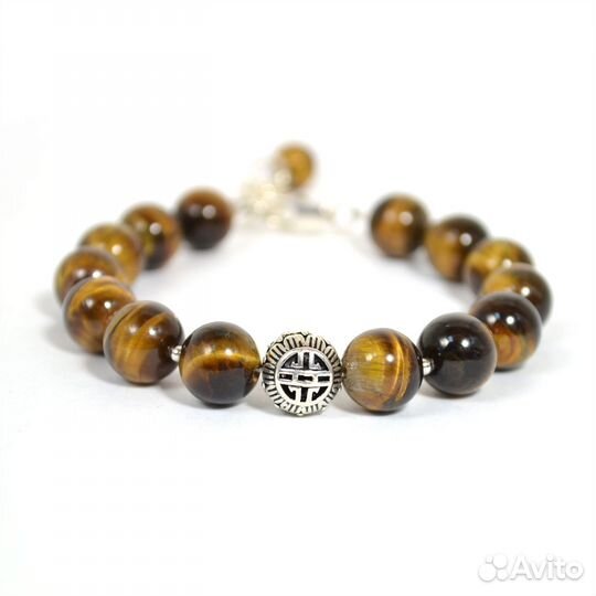Браслет оберег с тигровым глазом