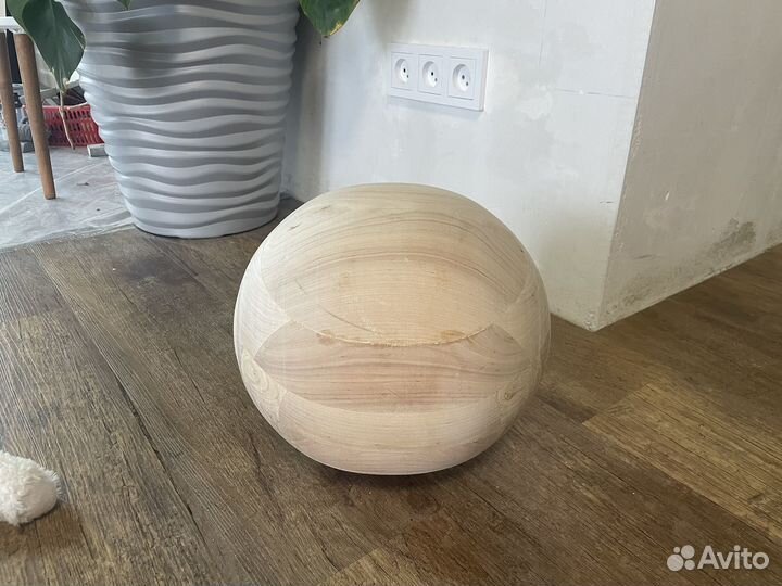 Шар деревянный 28 см Береза