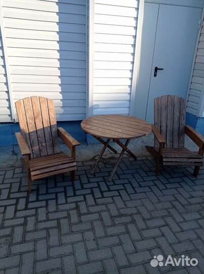Набор мебели из дерева для сада, терассы, бани