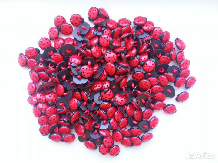 Пуговицы «Божья коровка». Товары для рукоделия