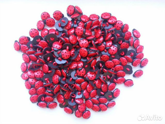 Пуговицы «Божья коровка». Товары для рукоделия