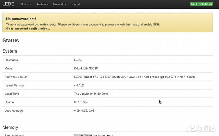 Wifi роутер D-link DIR-300, прошит OpenWrt