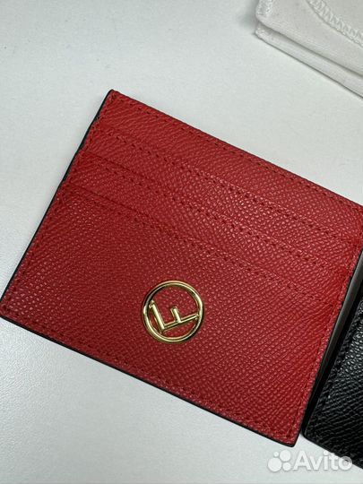 Визитница натуральная кожа fendi