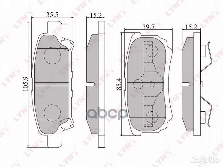 Колодки тормозные дисковые BD-5505 lynxauto