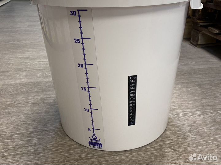 Емкость, бак для брожения 32 литра в сборе