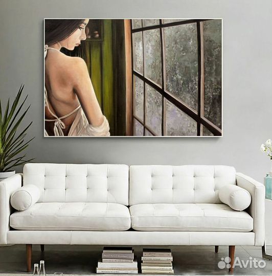 Красивая картина маслом Минуты ожидания