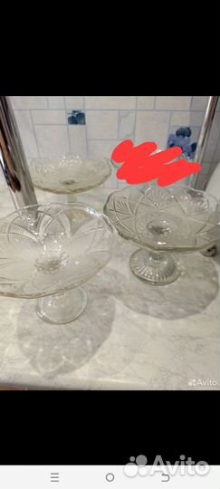 Ваза для фруктов на ножке СССР