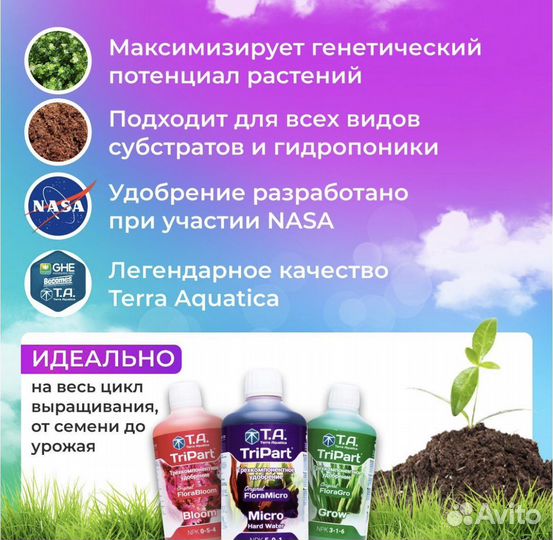 Комплект удобрений 3 шт. по 0,5 л