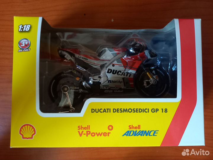 Мотоцикл shell&ducati.collection.1:18