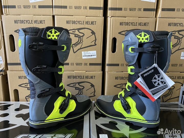 Мотоботы кроссовые/эндуро (Серые)