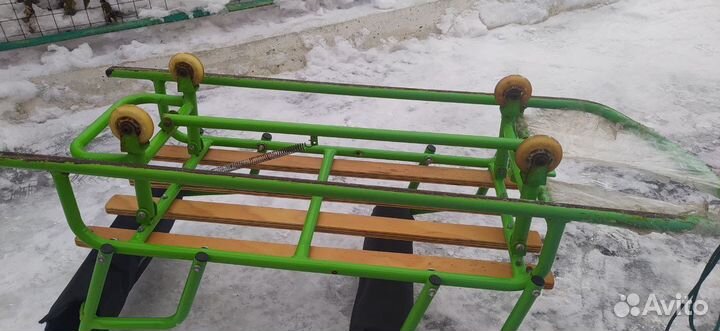 Санки для двойни с колесами