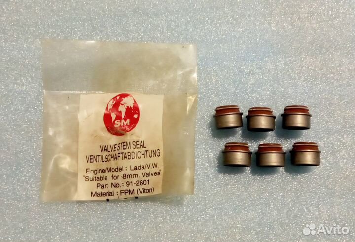 Маслосъемные колпачки SM для LADA 2101 - 2109, VW
