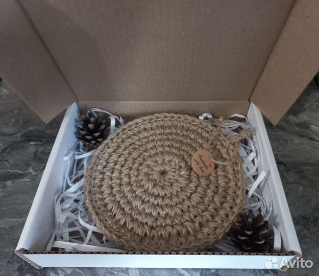 Подставка под горячее из джута