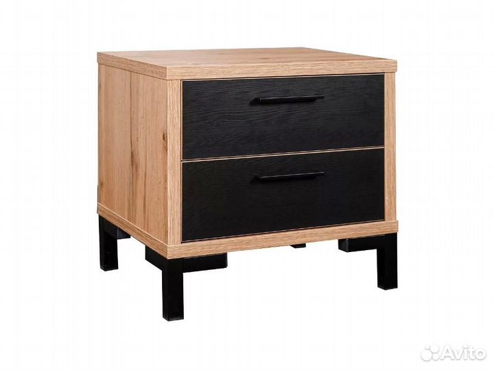 Тумба прикроватная блэквуд, П558.06, Дуб Вотан + ч