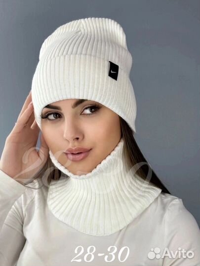 Шапка женская + снуд новая комплект