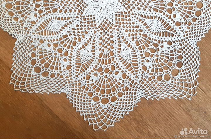 Большая ажурная салфетка Снежинка