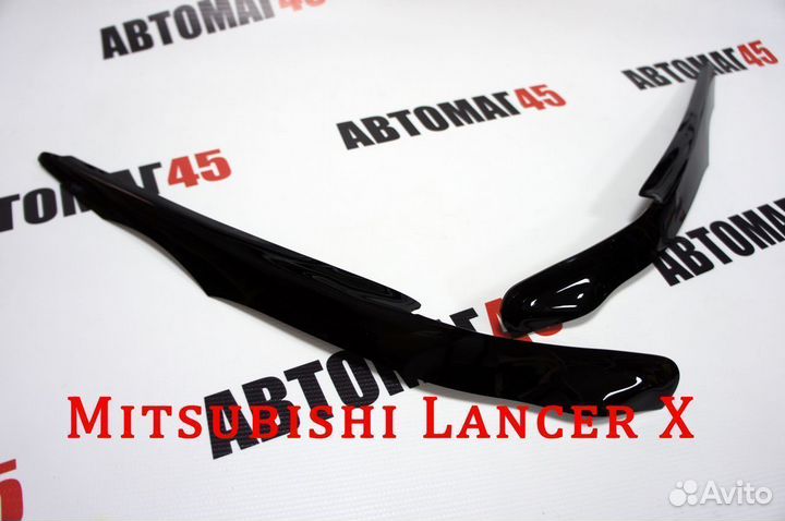 Реснички на фары Mitsubishi Lancer X 2007-2015г