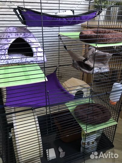 Клетка 87*57*40 для грызунов «под ключ» есть всё